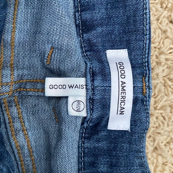 Good American Good Waist Crop Raw Skinny Jeans 24 - Picture 7 of 10